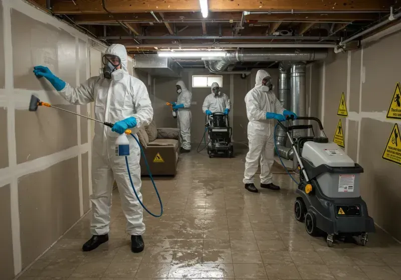 Basement Moisture Removal and Structural Drying process in Allamakee County, IA